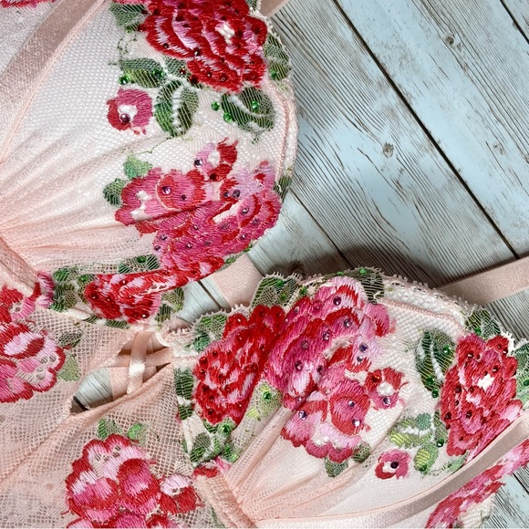 Victoria’s Secret Embroidered Roses with Crystals Corset and Panty Set - Picture 5 of 15